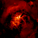 Radio image of the Carina nebula