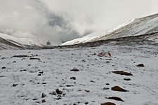 Dzo Jongo base camp after snow storm, Hemis National Park, Ladakh, India (2012/08/06)