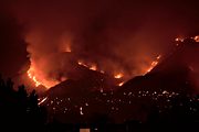 Brushfire in San Gabriel foothills, above Altadena, CA (1993/10/15)