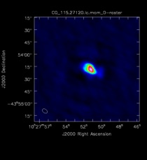 Carbon Monoxide Moment 0 map of Source NGC3256