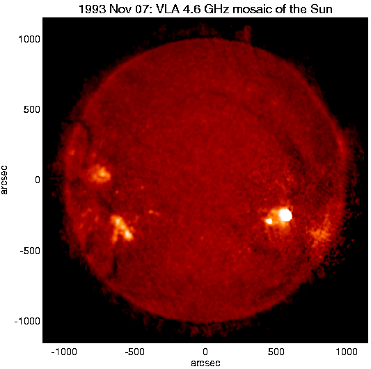 Radio image of the Sun
