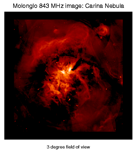 Radio image of the Carina
nebula