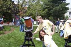 Ben and Leah modeling with the C-8.