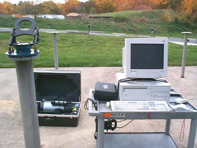 Arrange of computer, case, pier, wedge