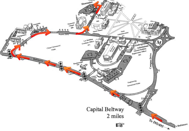 graphic cartoon showing directions to observing location