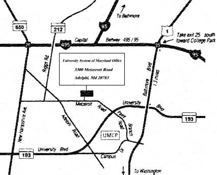 map of area around UMD Observatory