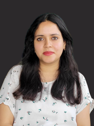 Woman with long black hair