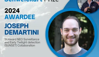 UMD Astronomy Ph.D. Student Joseph DeMartini Awarded Inaugural Schweickart Prize From the B612 Foundation