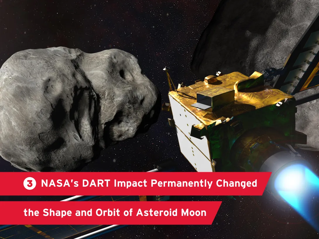 3. NASA’s DART Impact Permanently Changed the Shape and Orbit of Asteroid Moon