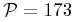 {\cal P}=173