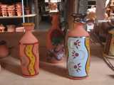 
Painted pitchers
