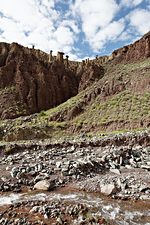 Eroded mudstone, Chuskyurmo, Hemis National Park, Ladakh, India (2012/08/07)