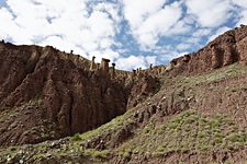 Eroded mudstone, Chuskyurmo, Hemis National Park, Ladakh, India (2012/08/07)