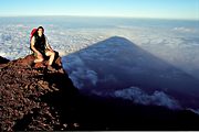 On the summit of Mt. Fuji, Japan (2002/07/23)