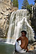 AJ at Rainbow Falls, Devil's Postpile National Monument, CA (1994/09/06)