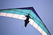 Hanglider over Mt. Wilson, San Gabriel Mountains, CA (1993/03/06)