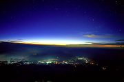 Early morning twilight, Mt. Fuji summit, Japan (2002/07/23)