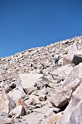 Near the summit of Mt. Whitney, Sierra Nevada Range, CA (1992/09/19)