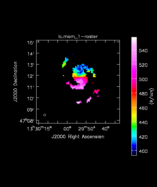 Carbon Monoxide Moment 1 map of Source NGC5194