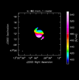 Carbon Monoxide Moment 1 map of Source NGC5194