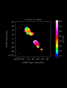 Carbon Monoxide Moment 2 map of Source Region_J-K