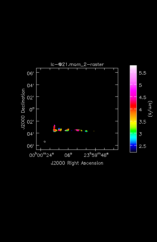 Helium Recombination Line Moment 2 map of Source IRC+10216