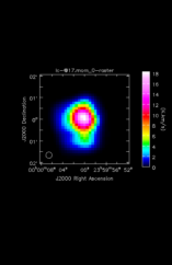 Hydrogen Cyanide Moment 0 map of Source Ori-KL