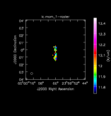 Acetone Moment 1 map of Source CHI-Cyg