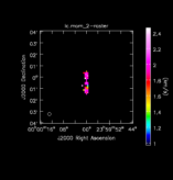 Acetone Moment 2 map of Source CHI-Cyg