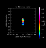 Acetone Moment 1 map of Source CHI-Cyg