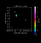 Acetone Moment 1 map of Source CHI-Cyg