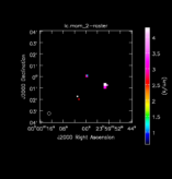 Ethyl Cyanide Moment 2 map of Source CHI-Cyg