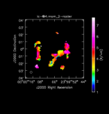 Silicon Mononitride Moment 2 map of Source CHI-Cyg