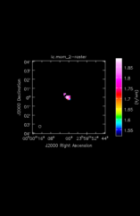 Silicon Monoxide Moment 2 map of Source R-Cas