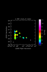 Methanol Moment 2 map of Source R-Cas