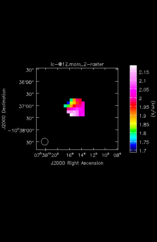 Silicon Monoxide Moment 2 map of Source R-Cas