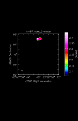 Ethylene Glycol Moment 2 map of Source W-Hya