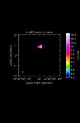 Ethylene Glycol Moment 2 map of Source W-Hya