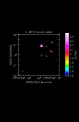 Methanol Moment 2 map of Source W-Hya