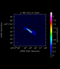 Methyl Acetylene Moment 0 map of Source NGC253
