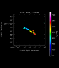 Thioformaldehyde Moment 1 map of Source NGC253