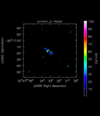 Formamide Moment 2 map of Source NGC253