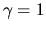 $\gamma = 1$