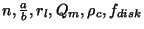 $\Omega,f_m,f_x,{c\over a}$