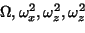 \begin{displaymath}
\Phi = {1 \over 2} \omega_x^2 x^2
+ {1 \over 2} \omega_y^2 y^2
+ {1 \over 2} \omega_z^2 z^2
\end{displaymath}