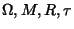 $\Omega,M,R,b,c$