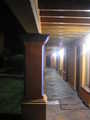 
bungalows at night
