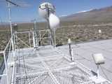 
roof of the old OVRO control building, including the DPS (left, below antenna)
