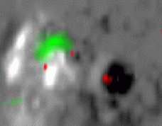 Radio image of a solar flare